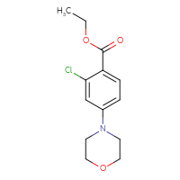 Chemical structure of ethyl 2-chloro-4-(morpholin-4-yl)benzoate - CSSB06515029723