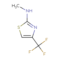 Chemical structure of N-methyl-4-(trifluoromethyl)-1,3-thiazol-2-amine - CSSB00000720133