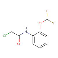 Chemical structure of 2-chloro-N-[2-(difluoromethoxy)phenyl]acetamide - CSSB00000184007