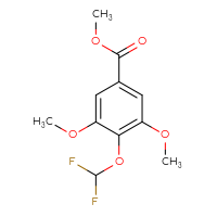 Chemical structure of methyl 4-(difluoromethoxy)-3,5-dimethoxybenzoate - CSSB00103840540