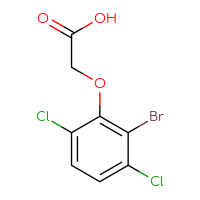 Chemical structure of 2-(2-bromo-3,6-dichlorophenoxy)acetic acid - CSSB03772319237