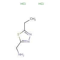 Chemical structure of 1-(5-ethyl-1,3,4-thiadiazol-2-yl)methanamine dihydrochloride - CSSB00020603341