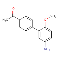 Chemical structure of 1-{5'-amino-2'-methoxy-[1,1'-biphenyl]-4-yl}ethan-1-one - CSSB06582109041