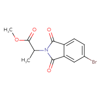 Chemical structure of methyl 2-(5-bromo-1,3-dioxo-2,3-dihydro-1H-isoindol-2-yl)propanoate - CSSB02007676302