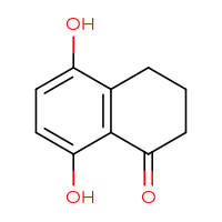 Chemical structure of 5,8-dihydroxy-1,2,3,4-tetrahydronaphthalen-1-one - CSSB00000081046