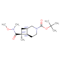 Chemical structure of rac-tert-butyl (1R,6R,7S)-7-[methoxy(methyl)carbamoyl]-7-methyl-3-azabicyclo[4.2.0]octane-3-carboxylate - CSSB20447062273
