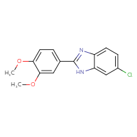 Chemical structure of 6-chloro-2-(3,4-dimethoxyphenyl)-1H-1,3-benzodiazole - CSSB00051008422