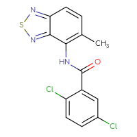 Chemical structure of 2,5-dichloro-N-(5-methyl-2,1,3-benzothiadiazol-4-yl)benzamide - CSSB00121655119
