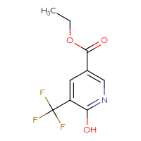 Chemical structure of ethyl 6-hydroxy-5-(trifluoromethyl)pyridine-3-carboxylate - CSSB00039987390