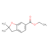 Chemical structure of ethyl 2,2-dimethyl-2,3-dihydro-1-benzofuran-6-carboxylate - CSSB00034394998