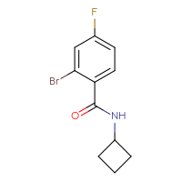 Chemical structure of 2-bromo-N-cyclobutyl-4-fluorobenzamide - CSSB00011664606