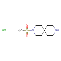 Chemical structure of 3-methanesulfonyl-3,9-diazaspiro[5.5]undecane hydrochloride - CSSB00132313838