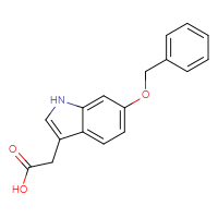 Chemical structure of 2-[6-(benzyloxy)-1H-indol-3-yl]acetic acid - CSSB00010005442