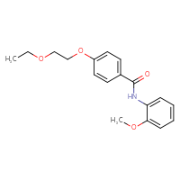 Chemical structure of 4-(2-ethoxyethoxy)-N-(2-methoxyphenyl)benzamide - CSSB00121613172