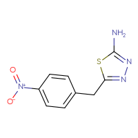 Chemical structure of 5-[(4-nitrophenyl)methyl]-1,3,4-thiadiazol-2-amine - CSSB00000066295