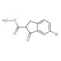 Chemical structure of methyl 6-bromo-1-oxo-2,3-dihydro-1H-indene-2-carboxylate - CSSB00014621018