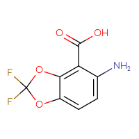 Chemical structure of 5-amino-2,2-difluoro-2H-1,3-benzodioxole-4-carboxylic acid - CSSB00010428874