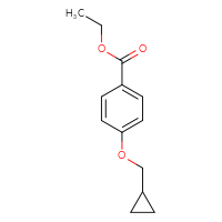 Chemical structure of ethyl 4-(cyclopropylmethoxy)benzoate - CSSB00011490888