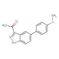 Chemical structure of 1-{5-[4-(methylsulfanyl)phenyl]-1H-indazol-3-yl}ethan-1-one - CSSB06714989130