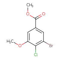 Chemical structure of methyl 3-bromo-4-chloro-5-methoxybenzoate - CSSB00016148897