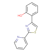 Chemical structure of 2-[2-(pyridin-2-yl)-1,3-thiazol-4-yl]phenol - CSSB00161153351