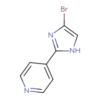Chemical structure of 4-(4-bromo-1H-imidazol-2-yl)pyridine - CSSB00010214636