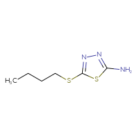 Chemical structure of 5-(butylsulfanyl)-1,3,4-thiadiazol-2-amine - CSSB00000188649