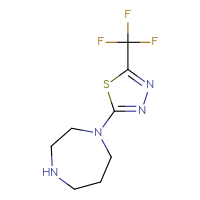 Chemical structure of 1-[5-(trifluoromethyl)-1,3,4-thiadiazol-2-yl]-1,4-diazepane - CSSB00000710027
