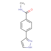 Chemical structure of N-methyl-4-(1H-pyrazol-3-yl)benzamide - CSSB01551118777
