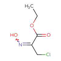 Chemical structure of ethyl 3-chloro-2-(hydroxyimino)propanoate - CSSB00015448067
