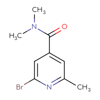 Chemical structure of 2-bromo-N,N,6-trimethylpyridine-4-carboxamide - CSSB09892269419