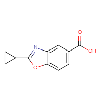 Chemical structure of 2-cyclopropyl-1,3-benzoxazole-5-carboxylic acid - CSSB00012357777
