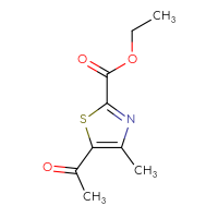 Chemical structure of ethyl 5-acetyl-4-methyl-1,3-thiazole-2-carboxylate - CSSB00000055998