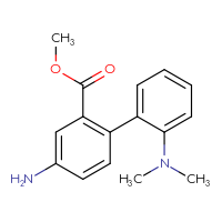 Chemical structure of methyl 4-amino-2'-(dimethylamino)-[1,1'-biphenyl]-2-carboxylate - CSSB06582656124