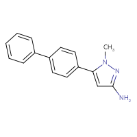 Chemical structure of 5-{[1,1'-biphenyl]-4-yl}-1-methyl-1H-pyrazol-3-amine - CSSB00133170816