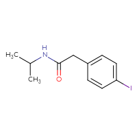 Chemical structure of 2-(4-iodophenyl)-N-(propan-2-yl)acetamide - CSSB01991541436