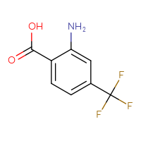 Chemical structure of 2-amino-4-(trifluoromethyl)benzoic acid - CSSB00000182184