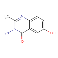 Chemical structure of 3-amino-6-hydroxy-2-methyl-3,4-dihydroquinazolin-4-one - CSSB00000144074