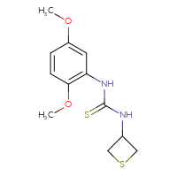 Chemical structure of 1-(2,5-dimethoxyphenyl)-3-(thietan-3-yl)thiourea - CSSB21432525406