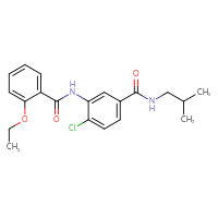Chemical structure of 4-chloro-3-(2-ethoxybenzamido)-N-(2-methylpropyl)benzamide - CSSB00121650691