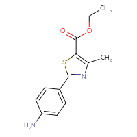 Chemical structure of ethyl 2-(4-aminophenyl)-4-methyl-1,3-thiazole-5-carboxylate - CSSB00001054830