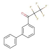Chemical structure of 1-{[1,1'-biphenyl]-3-yl}-2,2,3,3,3-pentafluoropropan-1-one - CSSB21103684669