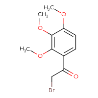 Chemical structure of 2-bromo-1-(2,3,4-trimethoxyphenyl)ethan-1-one - CSSB00011320270