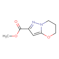 Chemical structure of methyl 5H,6H,7H-pyrazolo[3,2-b][1,3]oxazine-2-carboxylate - CSSB00016100269