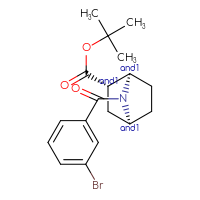 Chemical structure of rac-tert-butyl (1R,2S,4S)-7-(3-bromobenzoyl)-7-azabicyclo[2.2.1]heptane-2-carboxylate - CSSB21432542818