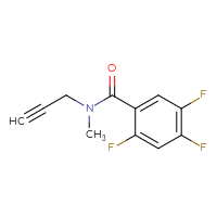 Chemical structure of 2,4,5-trifluoro-N-methyl-N-(prop-2-yn-1-yl)benzamide - CSSB01993536085