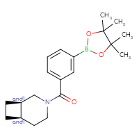 Chemical structure of rac-(1R,6R)-3-[3-(4,4,5,5-tetramethyl-1,3,2-dioxaborolan-2-yl)benzoyl]-3-azabicyclo[4.2.0]octane - CSSB21331650469