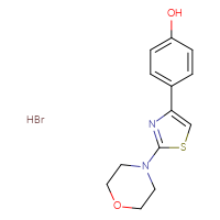 Chemical structure of 4-[2-(morpholin-4-yl)-1,3-thiazol-4-yl]phenol hydrobromide - CSSB14873766633