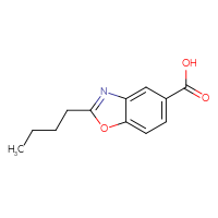 Chemical structure of 2-butyl-1,3-benzoxazole-5-carboxylic acid - CSSB00012352036
