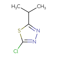 Chemical structure of 2-chloro-5-(propan-2-yl)-1,3,4-thiadiazole - CSSB00011858496